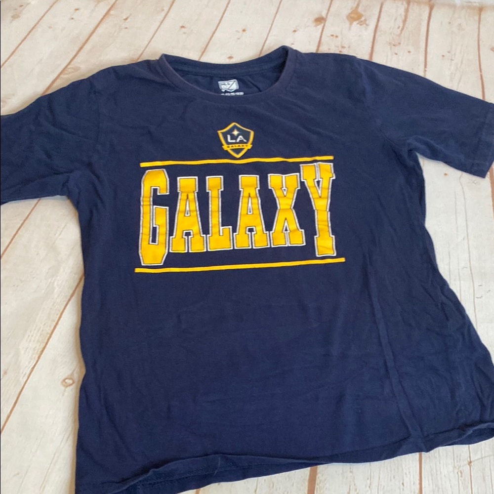 MLS LA Galaxy Logo Players Navy Blue T-Shirt